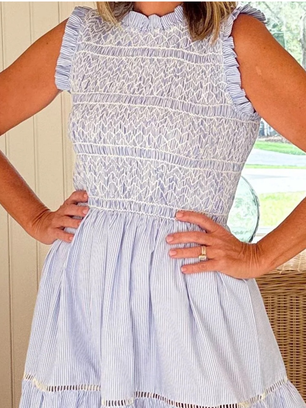 NWT Oliphant Chatham Light Blue Sleeveless Maxi Dress (Size Small) - Picture 8 of 8